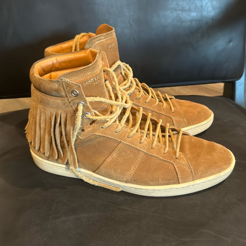 Men’s saint Laurent suede  tassel sneaker